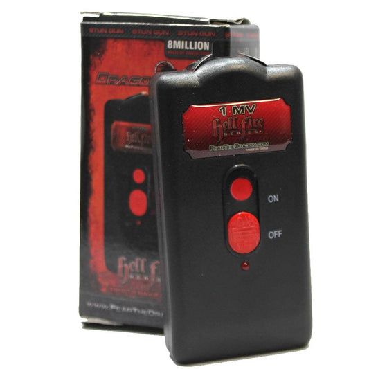 DF-10940 1MKV Slim Black Rechargeable Stun Gun with Sheath