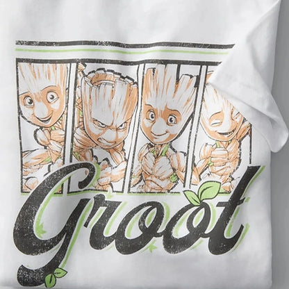 Boy's White Guardians Of The Galaxy Groot Graphic Tee T-Shirt