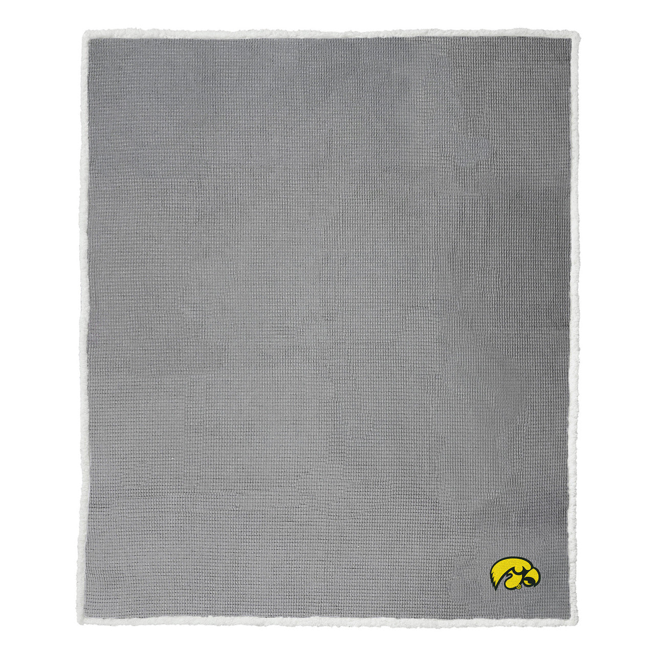 Northwest NCAA Iowa Hawkeyes Subtle Waffle Sherpa Throw Blanket