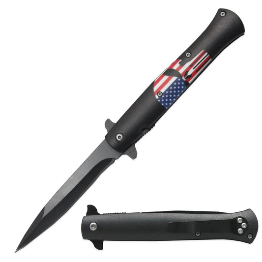 KS 1157-SK3 5" Skull Assist-Open Slim Handle Folding Pocket Knife