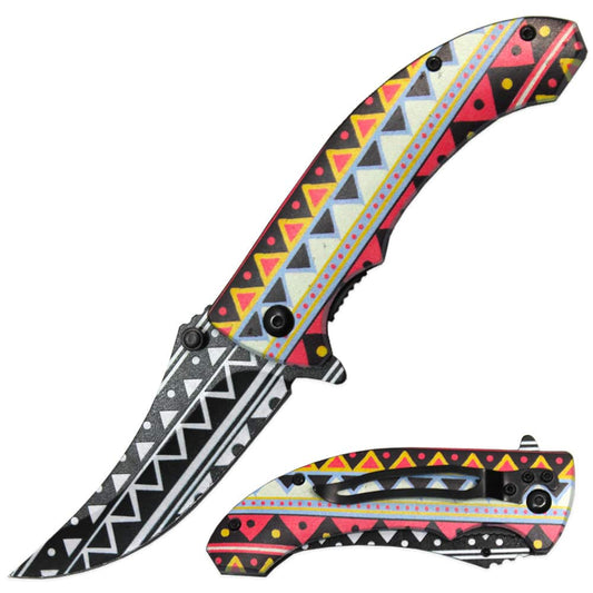 LB 3831-E 4.5" Eye-Catcher Assist Open Pocket Knife with Belt Clip