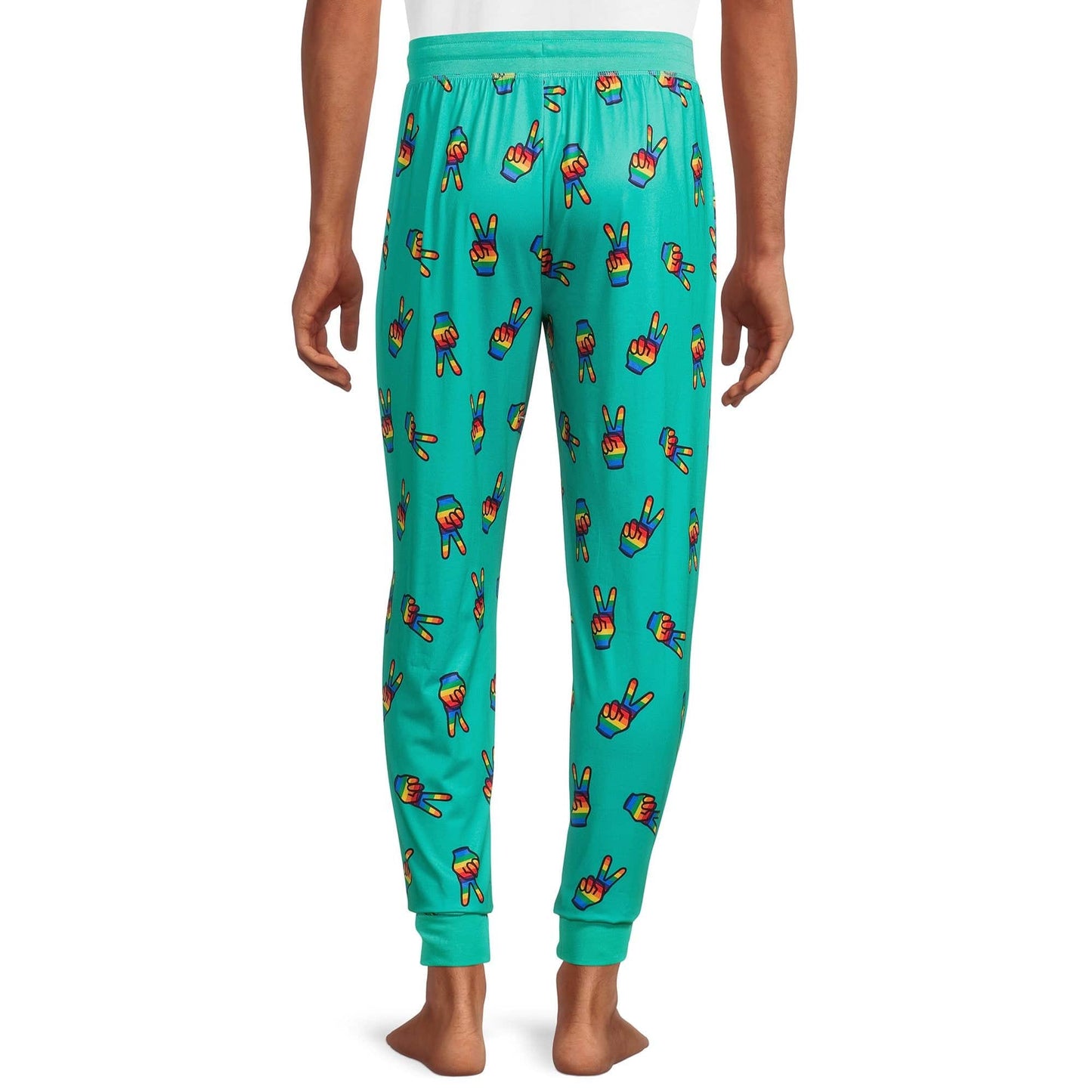 Turquoise Pride Peace Allover Print Unisex Pajama Pants