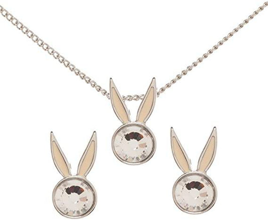 Looney Tunes Bugs Bunny Crystal Jewelry Necklace and Earrings Set