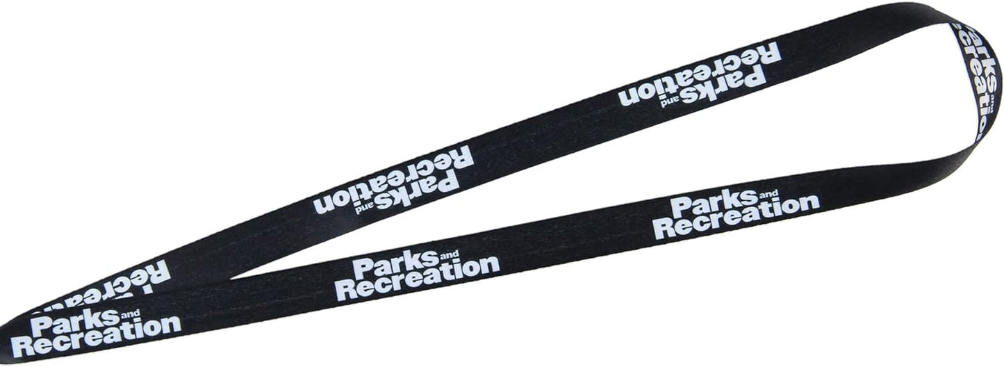 Parks and Recreation Lanyard Never Half Ass Two Things with ID Badge