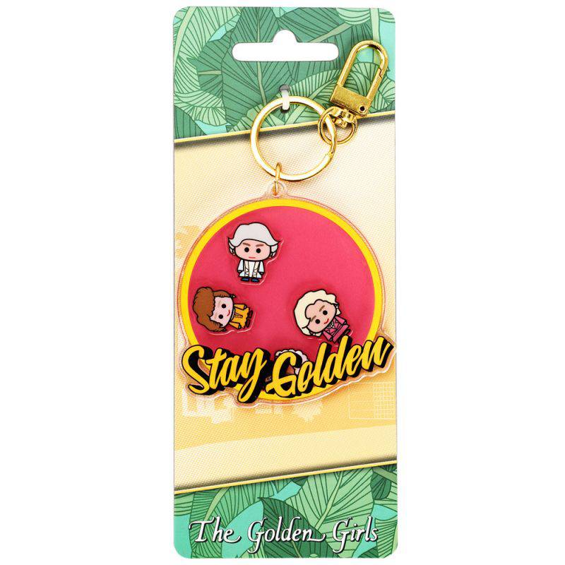 Stay Golden Golden Girls Shaker Charm Keychain