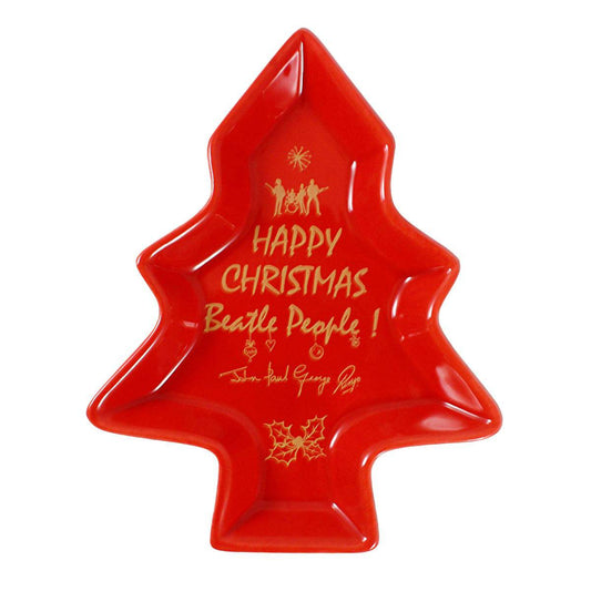 The Beatles Holiday 7 in. Tree Shaped Ceramic Treat Tray