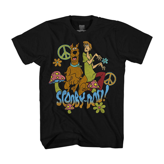 Men's Big and Tall Black Scooby Doo & Shaggy Graphic Tee T-Shirt