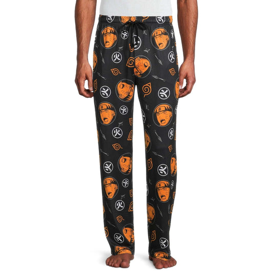 Men's Black Naruto Shippuden AOP Sleep Pants