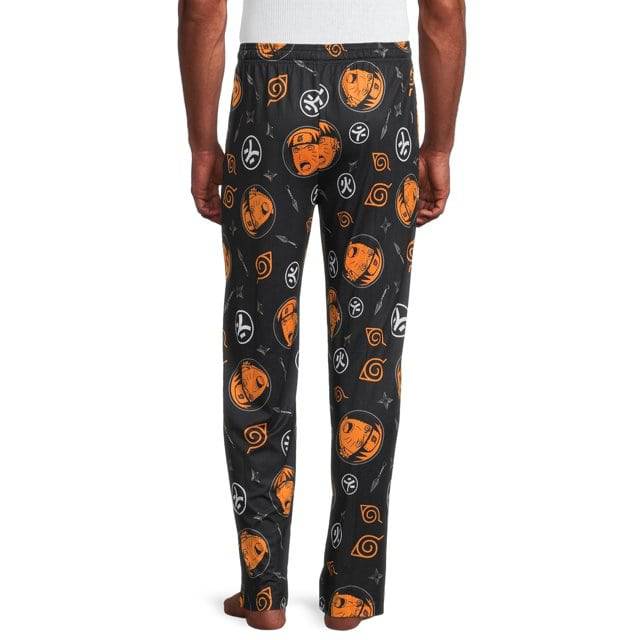 Men's Black Naruto Shippuden AOP Sleep Pants