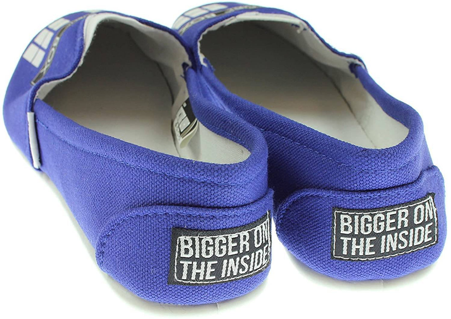 Women's Doctor Who Blue Tardis Slip On Shoes