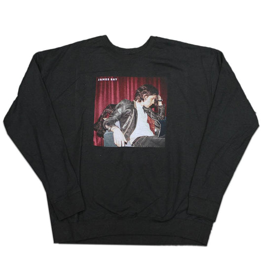 Men's Black James May Album Pullover Sweater