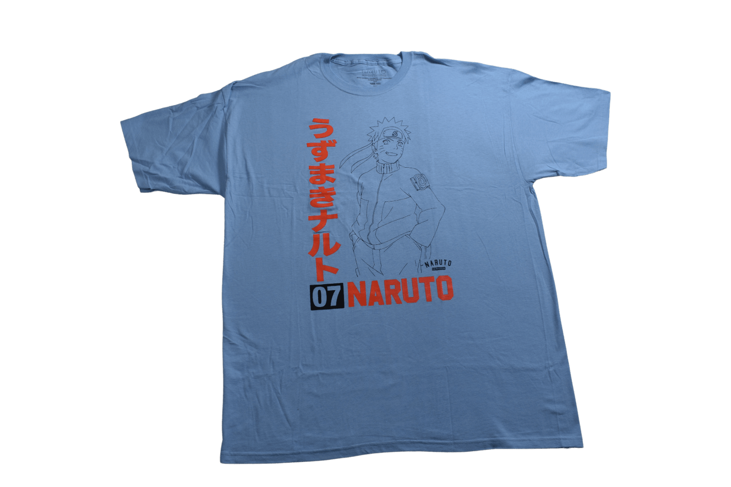 Men's Blue Heather Naruto Kakashi Team 07 Graphic Tee T-Shirt