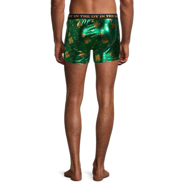 Men's St. Patrick's Paddy in The USA Green and Gold Boxer Briefs