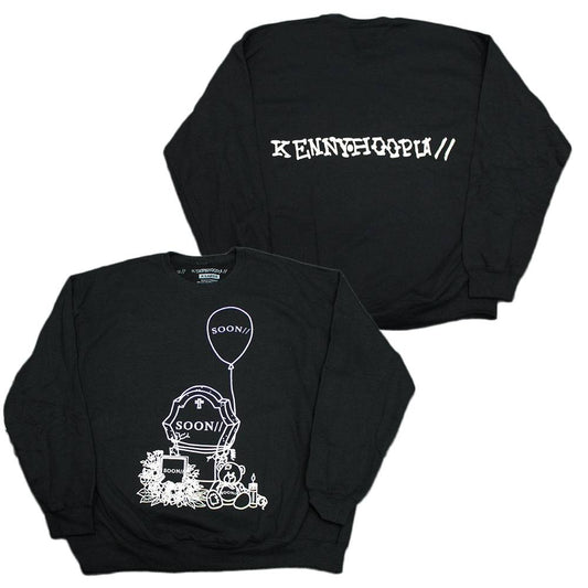 Men's Black Kennyhoopla Soon Graphic Sweater Pullover