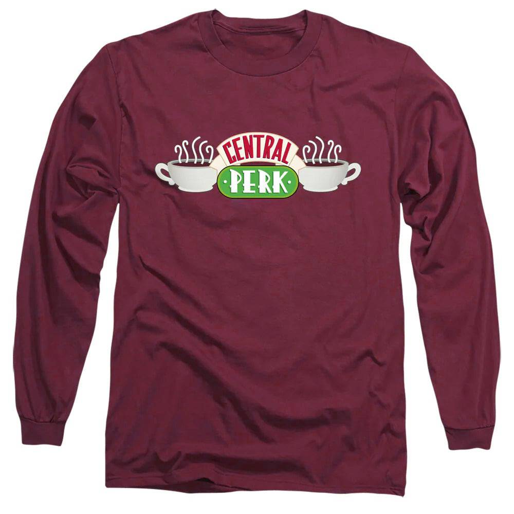 Men's Maroon Friends TV Central Perk Long Sleeve T-Shirt