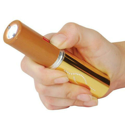 LIPSTICK STUN-GD 5" Gold Lipstick Stungun with Flashlight