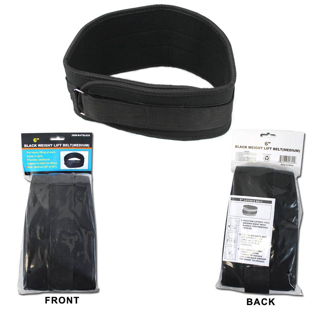 REX 388-B 6" Weight Lifting Velcro Belt