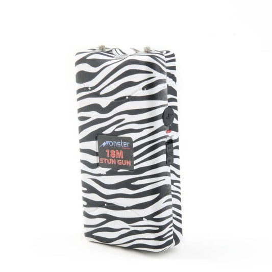 ST 7500-ZBK White Zebra 18M Rechargeable Stun Gun w/ LED Light