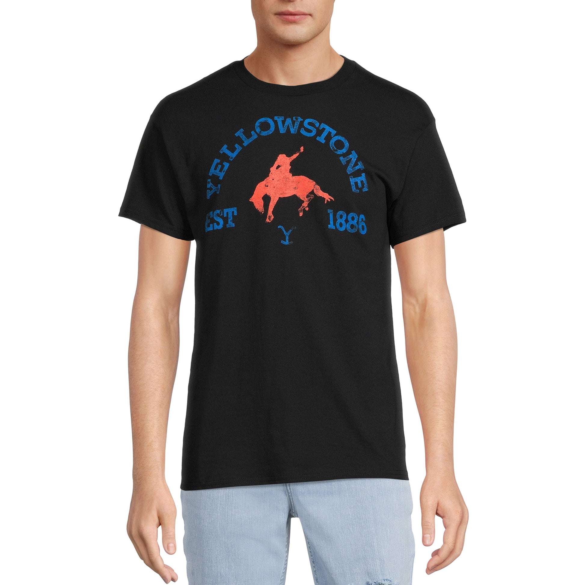 Men's Yellowstone EST 1886 Graphic Tee with Short Sleeves - Rex Distributor, Inc. Wholesale Licensed Products and T-shirts, Sporting goods,