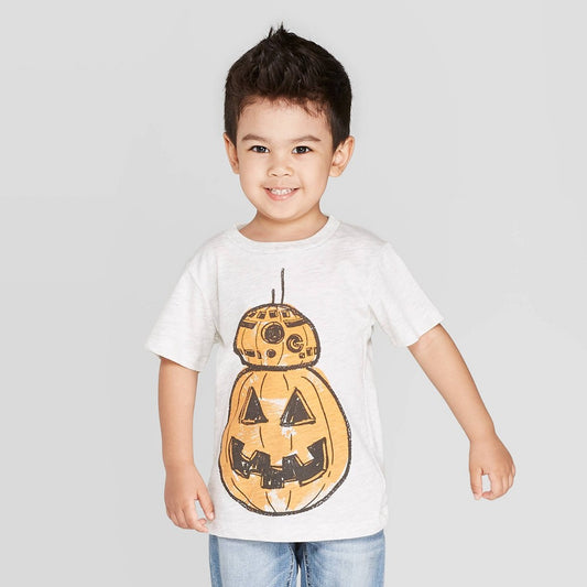 Toddler Boys' Star Wars Halloween BB-8 Short Sleeve T-Shirt Light Gray Tee - Rex Distributor, Inc. Wholesale Licensed Products and T-shirts, Sporting goods,