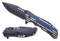 KS 1696-BSL 4.5" Blue Honeycomb Folding Assist-Open Pocket Knife