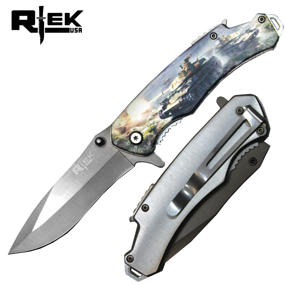 RT 4773-AR 4.5" Rtek Tactical Serviceman Assist-Open Knife with Bottle Opener & Glass Breaker