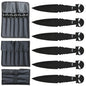 TK 043-665BSK 6.5" Black Skull Print Throwing Knife Set with Carrying Case