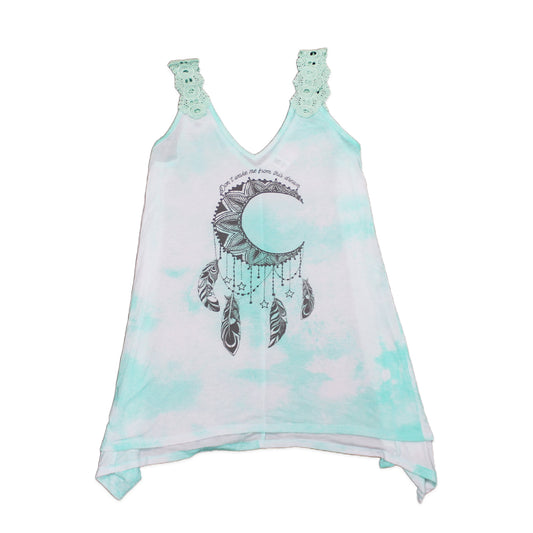 Women's Green Wash Dreamcatcher Tank Top