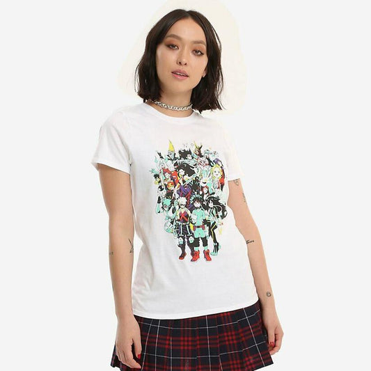 Women Junior's Anime My Hero Academia Class 1-A Group Tee T-Shirt - Rex Distributor, Inc. Wholesale Licensed Products and T-shirts, Sporting goods,